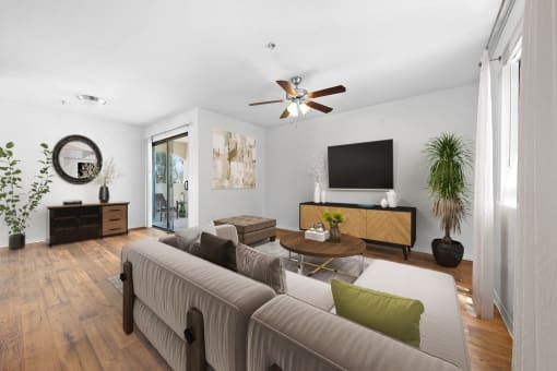 A Living Room With a Flat Screen TV at The Colony Apartments, Casa Grande, AZ, 85122
