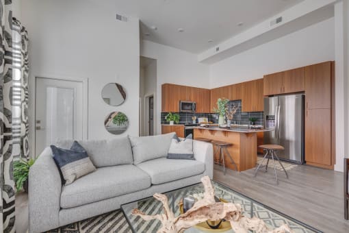 Kitchen and Living Area at The Heights at Legend Hills, Clearfield, UT, 84015