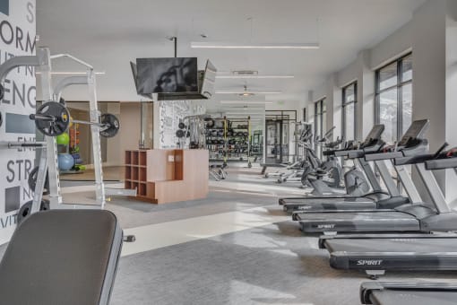 Gym with Treadmill at The Heights at Legend Hills, Utah