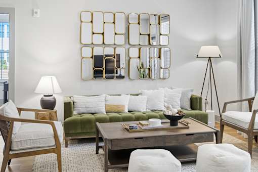 Equipped Living room at The Isley at Windsor Hill, South Carolina, 29420