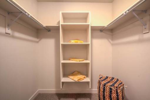Model walk-in closet