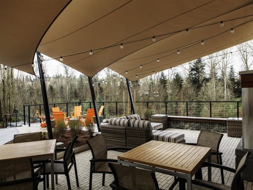 Grilling Station with Dining Tables at Allez, Redmond