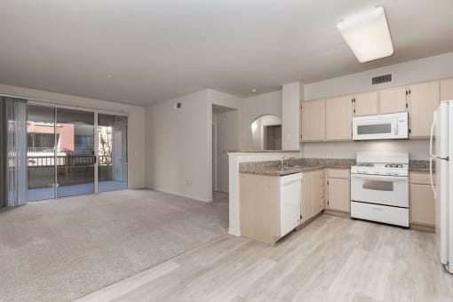 Empty Unit - Kitchen and Living Area