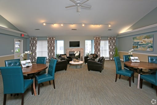 Clubhouse seating area at  Springbrook Townhomes Apartments, Florida,32303