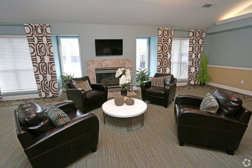 Clubhouse decor at  Springbrook Townhomes Apartments, Florida