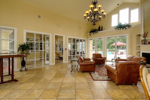 Interior Clubhouse Sitting Area at Magnolia Place, Florida, 32606