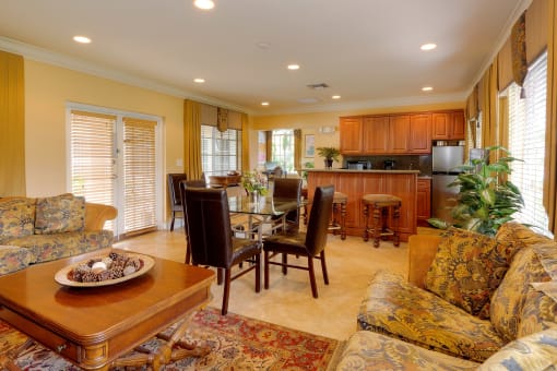 Sitting Area At Community Clubhouse at St. Andrews Palm Beach Apartments, West Palm Beach, Florida
