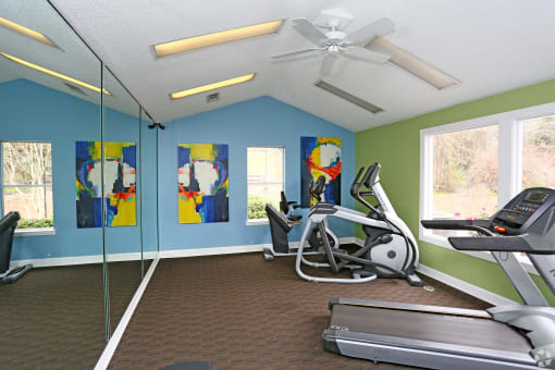 Gym treadmill at  Springbrook Townhomes Apartments,Tallahassee