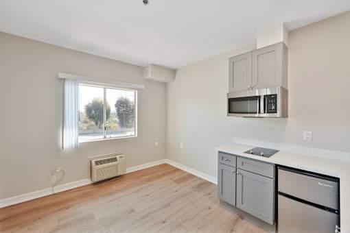 a kitchen and living room  at Azure Point at Encinitas, Encinitas, 92024