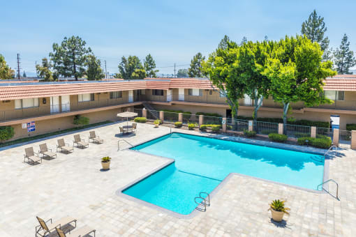 Pool at Canyon Club Apartments, Upland, California, CA