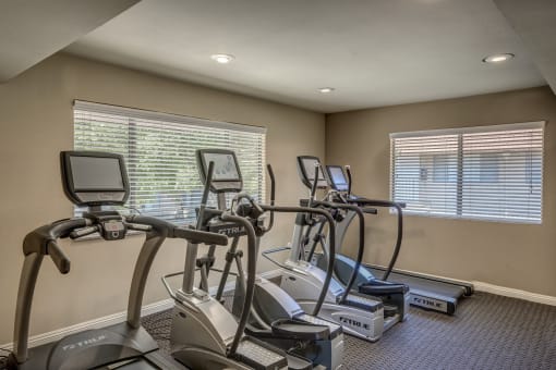 Gym at  Canyon Club Apartments, Upland, California