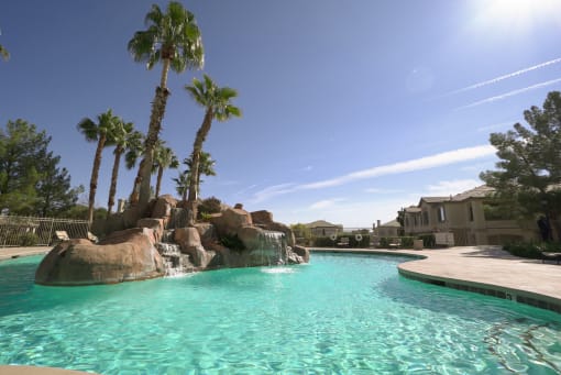 Pool view at Carlisle at Summerlin, Las Vegas, Nevada
