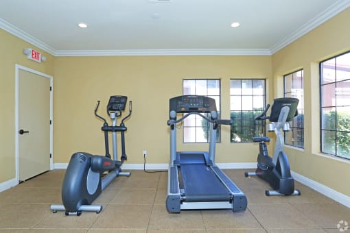 Gym equipment at Sky Court Harbors at The Lakes Apartments,Las Vegas, Nevada, 89117