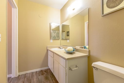 Interior Bathroom Counter at Playa Vista Apartments, Pacifica SD Management, Las Vegas, 89110