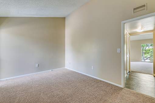 Vacant room with carpeted floor at The Place at Davis Islands, Tampa, 33606