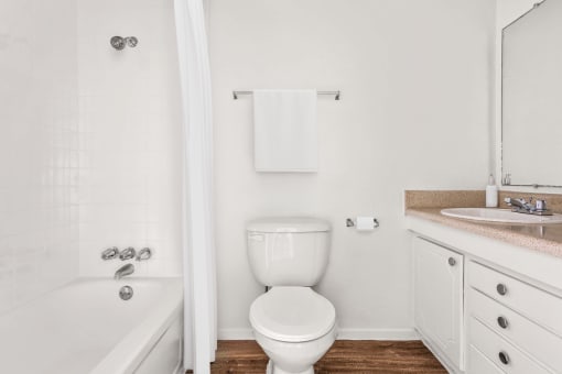 Bright White Bathroom at Chevy Chase in Austin, Texas 78752