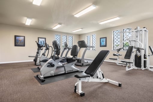 Strength Equipment in the Fitness Center at Chevy Chase in Austin, TX