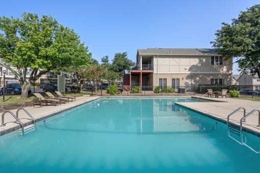 Sparkling pool at Chevy Chase in Texas 78752