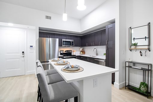 Oversized Kitchen  Island at One Plantation in Plantation, FL 33324