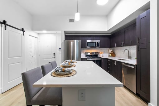 Spacious Kitchen at One Plantation in Plantation, FL 33324