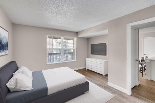 Plank-style flooring throughout at Arcadia Apartment Homes in Centennial, CO
