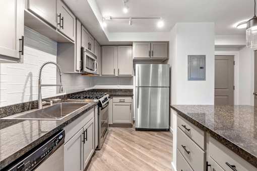 Modern Kitchen at 128 on State Apartments in Kirkland, WA 98033