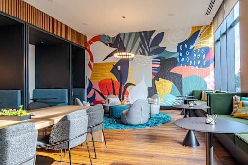 Modern Co-Working Lounge at 903 Peachtree Apartments in Atlanta, GA 30309