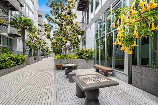Courtyard Space at L Seven Apartments in San Francisco, CA 94103