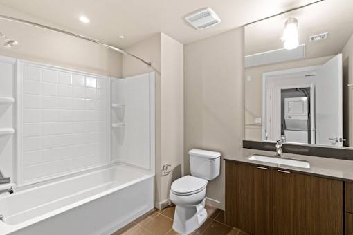 Updated Bathroom at Misora Apartments in San Jose, CA 95128
