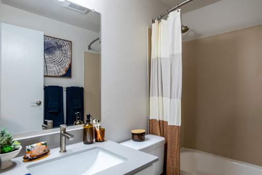 Updated Bathroom at Brackett Apartments in Edmonds, WA 98020