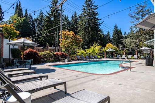 Outdoor Pool at Brackett Apartments in Edmonds, WA 98020