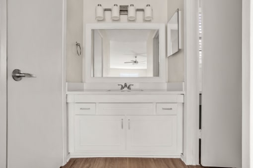 Bathroom with White Cabinets