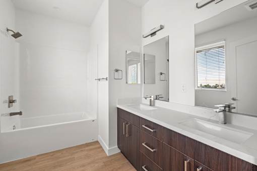 Updated Primary Bathroom at Reserve at Chino Hills Apartments in Chino Hills, CA 91709