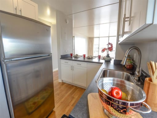 kitchen with stainless steel appliances at Waikele Towers, Waipahu, HI