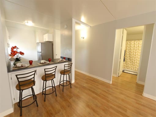 Kitchen With White Cabinets And Appliances at Waikele Towers, Waipahu, Hawaii