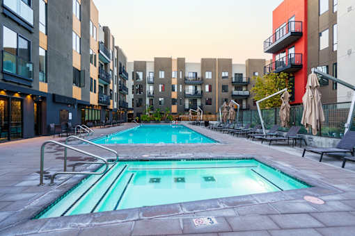 Hot Tub with Pool at Misora Apartments, San Jose