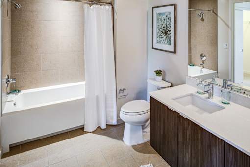 Full Bathroom at Misora Apartments, San Jose