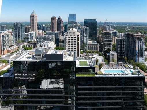 Aerial at 903 Peachtree, Atlanta, 30309