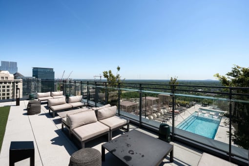 roof top view at 903 Peachtree, Atlanta, GA, 30309