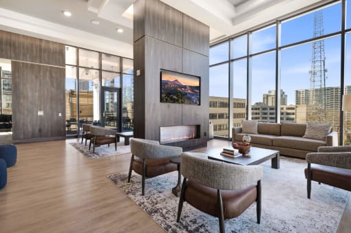 Living room area with couch at 903 Peachtree, Atlanta, 30309