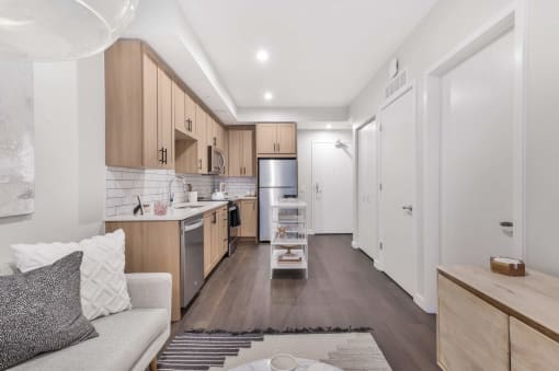 Living with open kitchen at 903 Peachtree, Atlanta, 30309