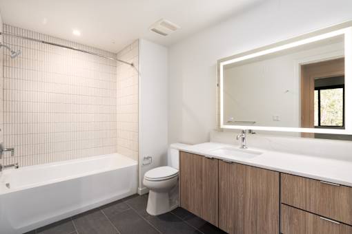 Guest Bathroom at Misora Apartments, San Jose, California