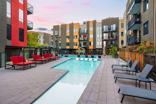 Crystal Clear Swimming Pool at Misora Apartments, San Jose, 95128