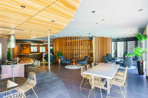 Covered Patio at Misora Apartments, California