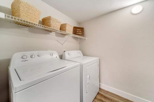 in unit washer and dryer in a laundry room at Citrine Hills, Ontario, CA, 91761