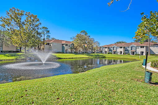 Pond With Fountain at Country Club Lakes, Jacksonville