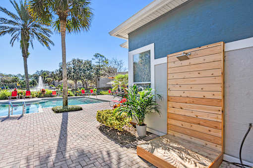 Poolside Shower at Country Club Lakes, Florida