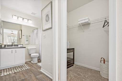 Bathroom With Storage Area at Country Club Lakes, Jacksonville, FL