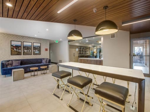 Newly Designed Resident Lobby with WiFi  at Duet on Wilcox, Los Angeles, 90028