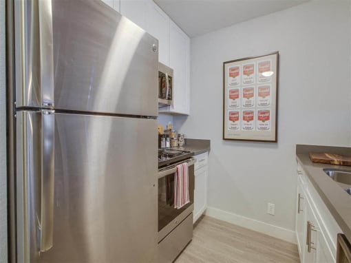 Newly Remodeled Apartment Home with Modern Kitchen and Stainless Steel Appliances  at Duet on Wilcox, Los Angeles